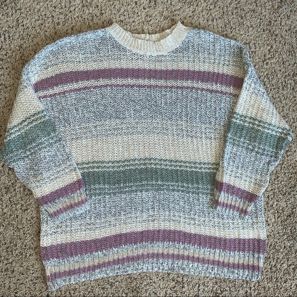 AE Oversized Striped Knit Sweater - Picture 2 of 7